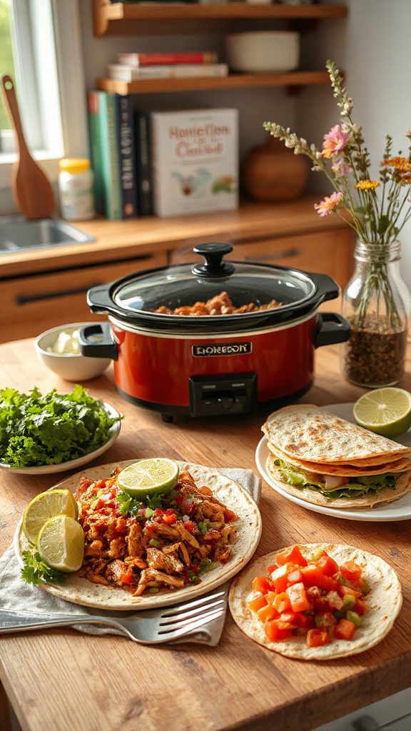 slow cooker chicken tacos