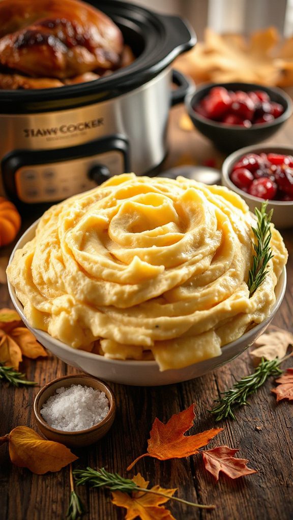 slow cooker creamy mashed potatoes