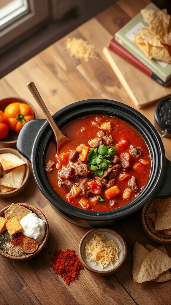 slow cooker hearty chili