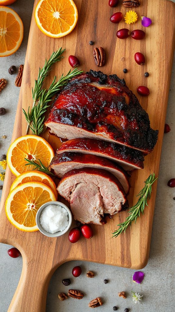 smoked duck with maple glaze