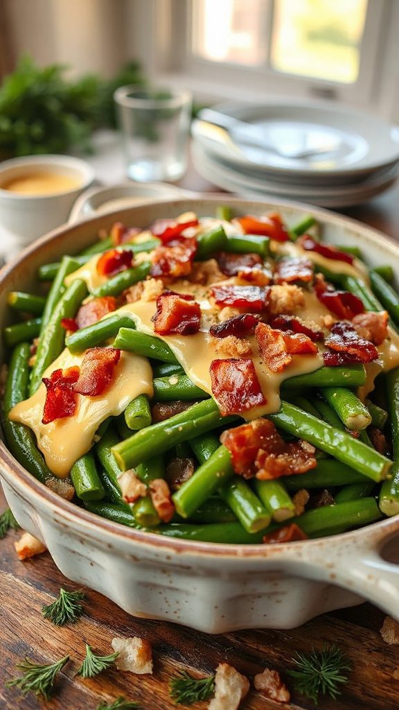 smoked green beans dish smoked green beans dish