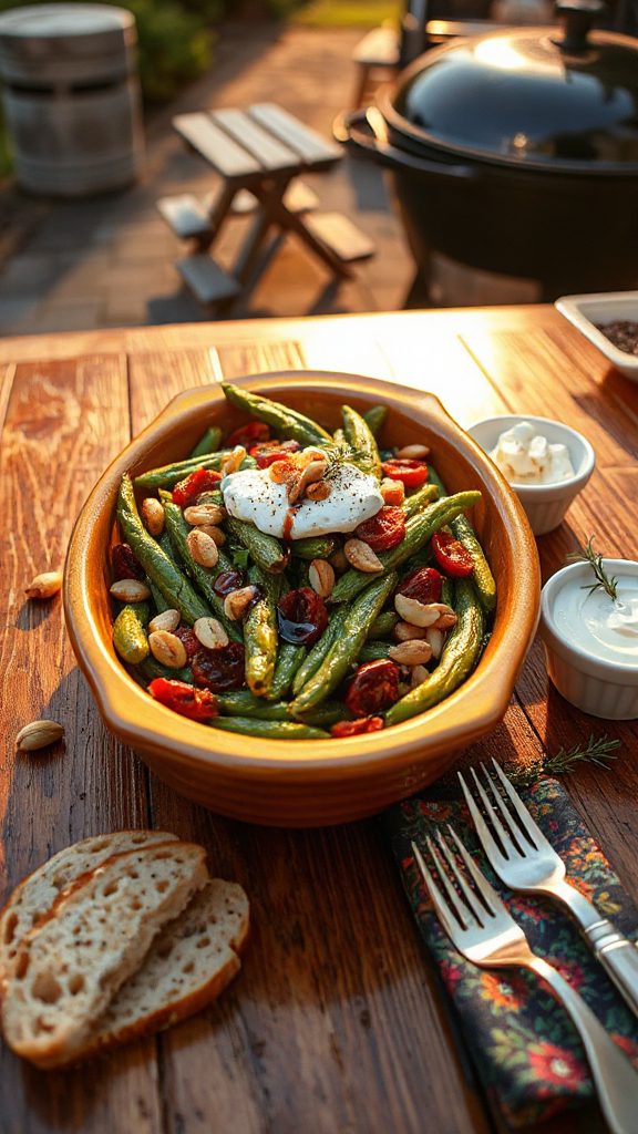 smoked mediterranean green bean casserole