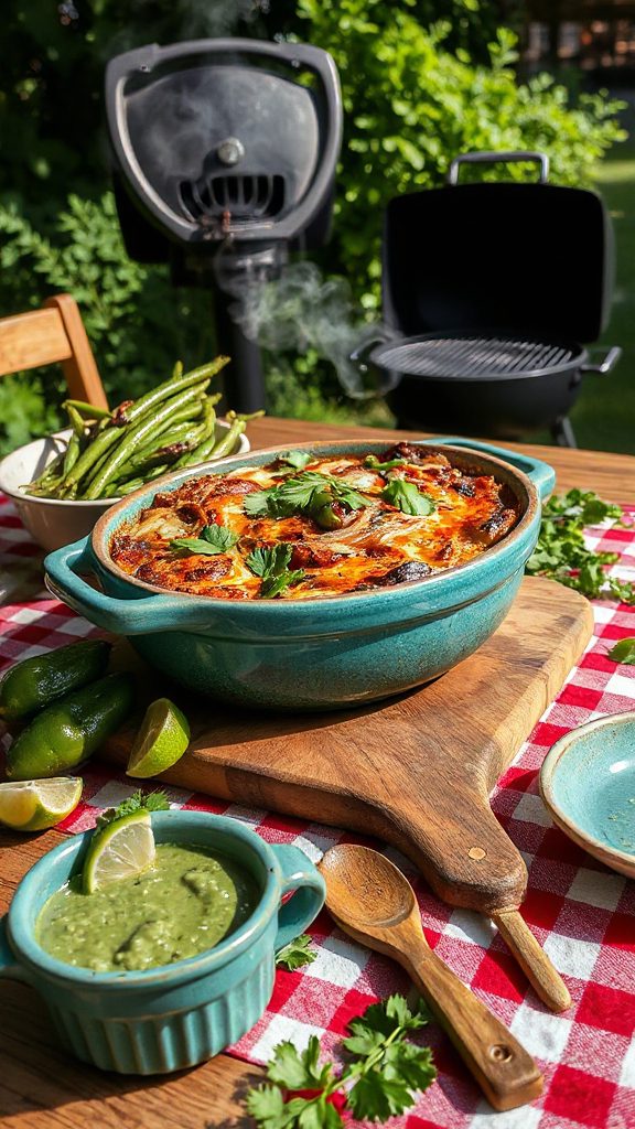 smoked salsa verde casserole