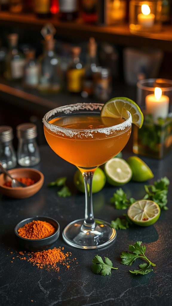 smoky autumn inspired margarita cocktail