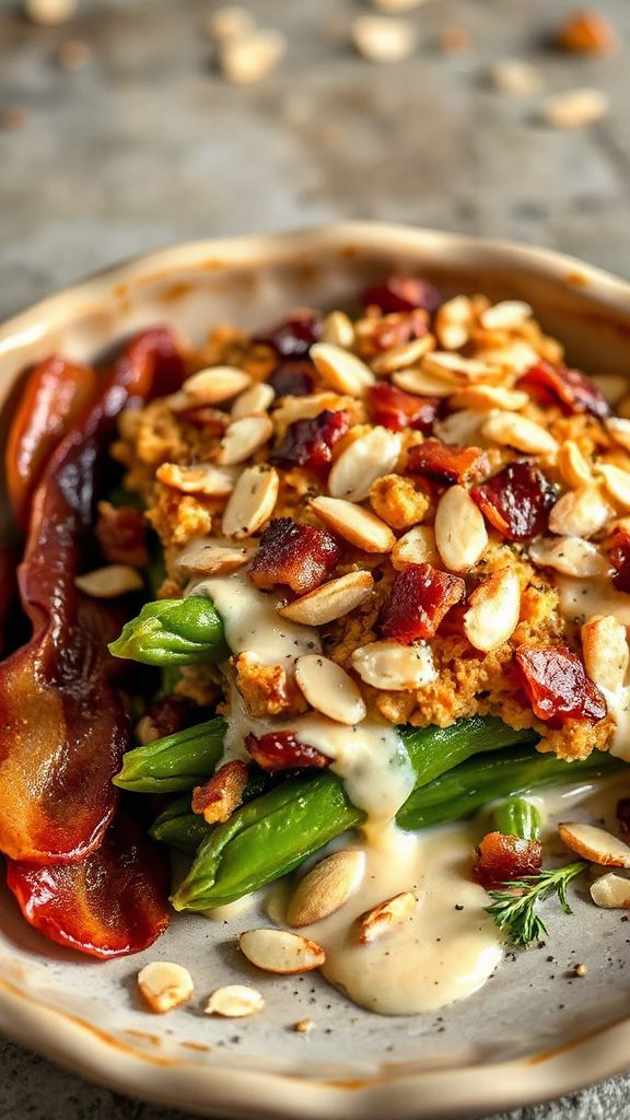 smoky bacon green bean casserole