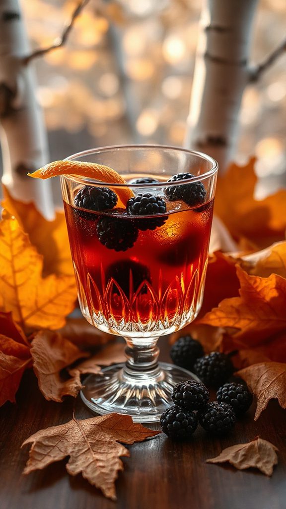smoky blackberry birch cocktail