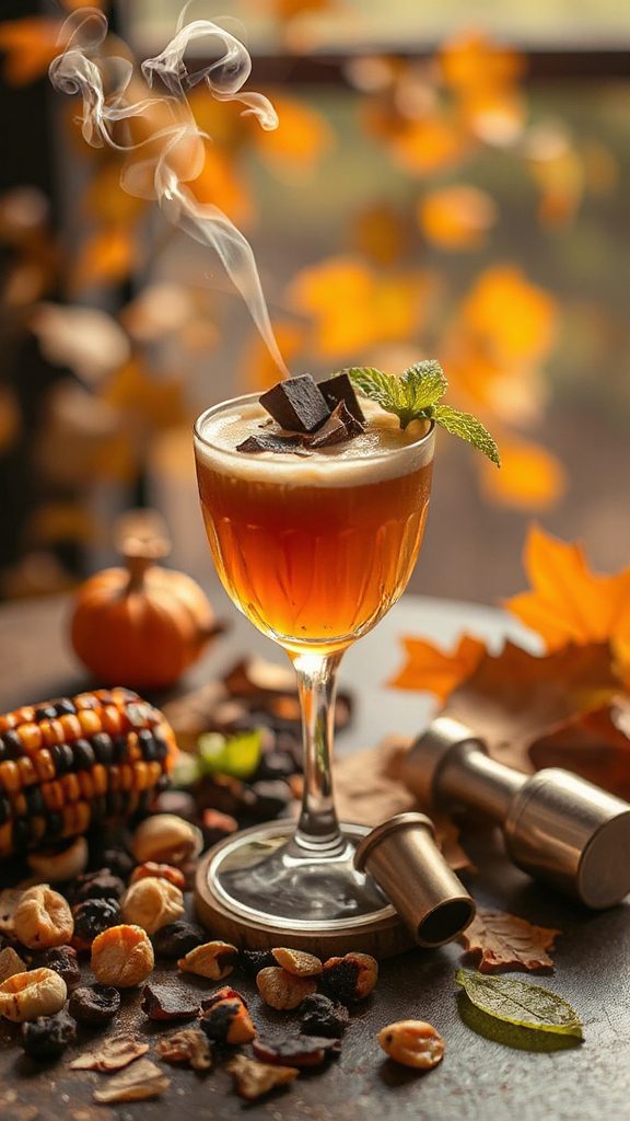 smoky chocolate dessert cocktail
