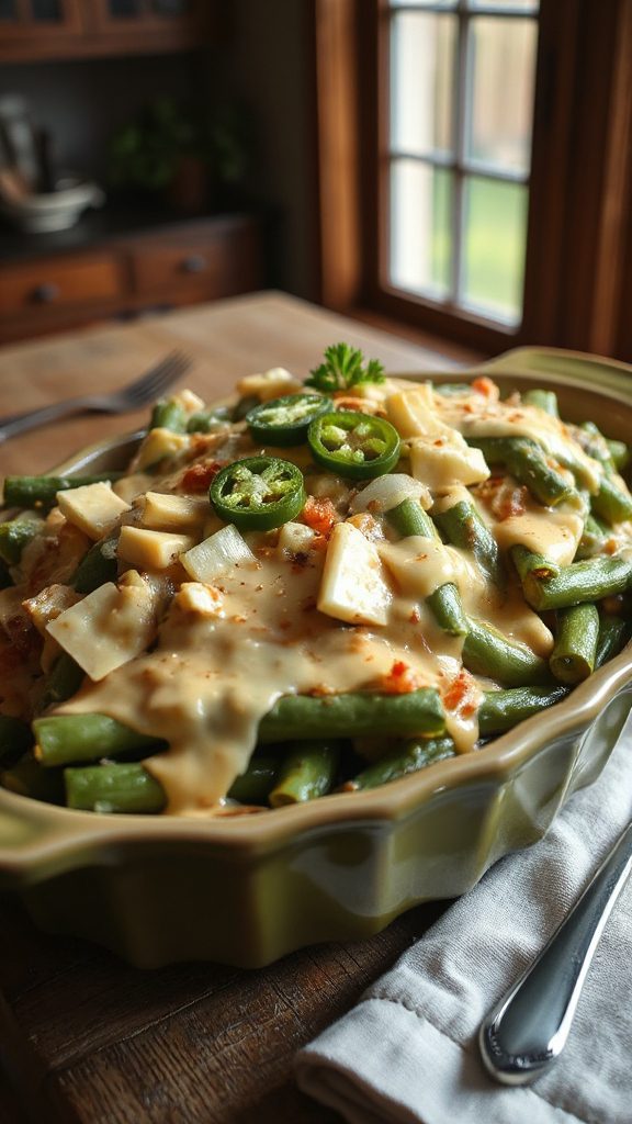 smoky cream cheese green beans