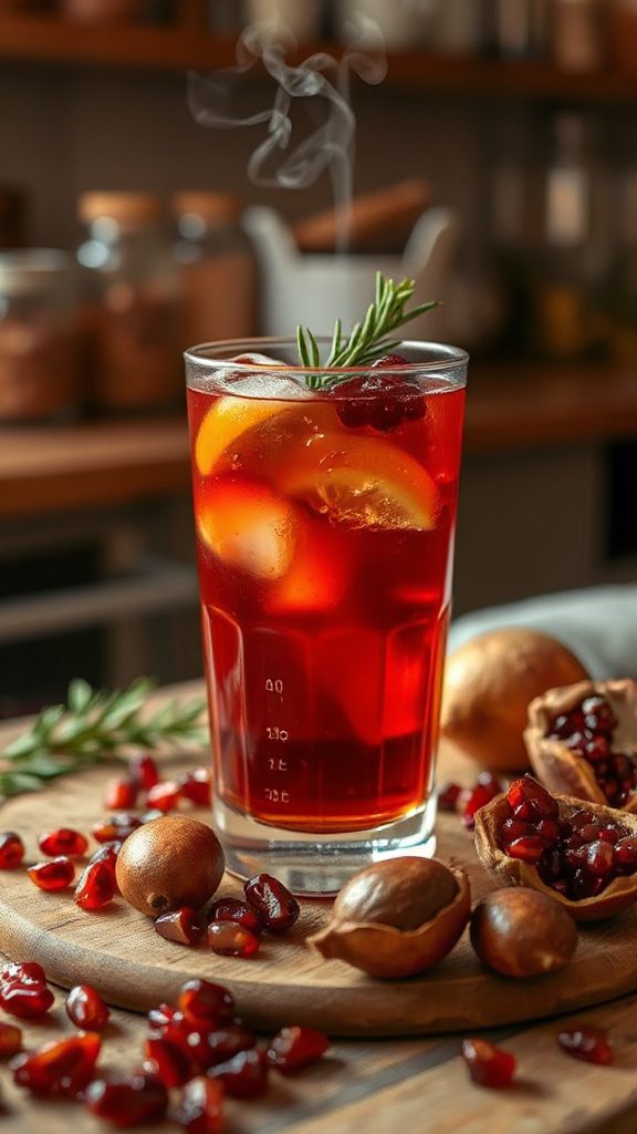 smoky fruity autumn cocktail
