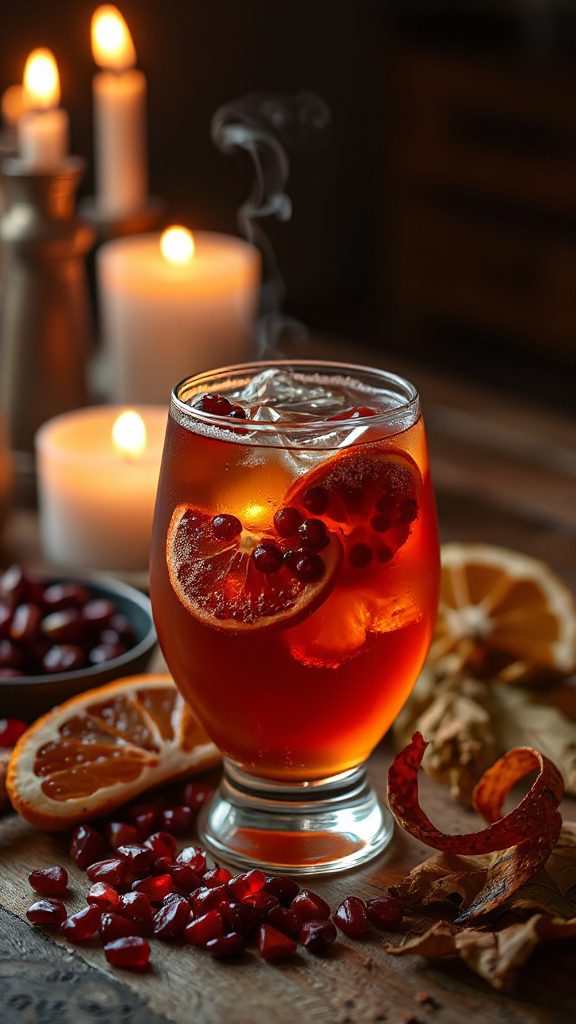 smoky fruity rum cocktail