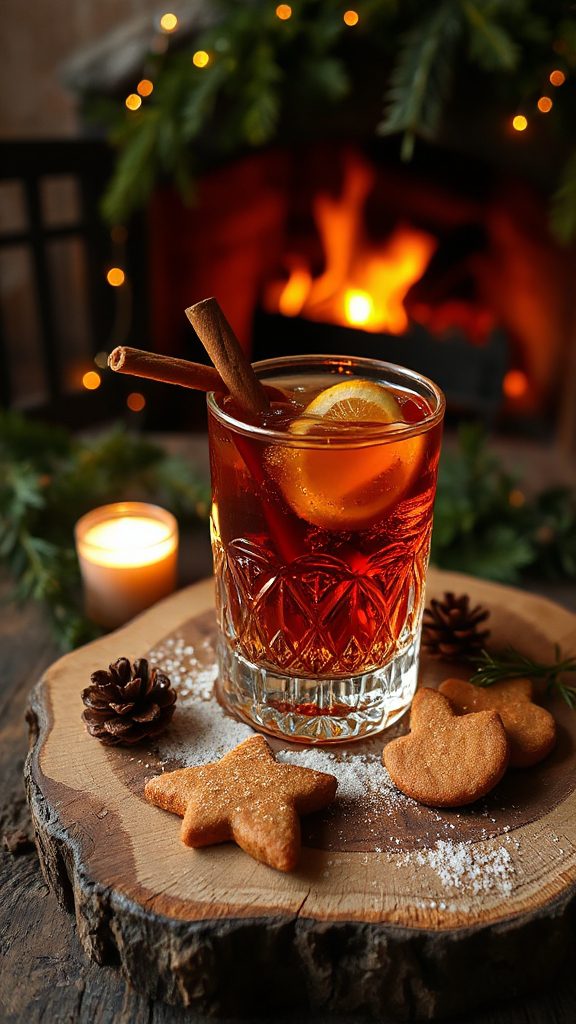 smoky ginger whiskey cocktail