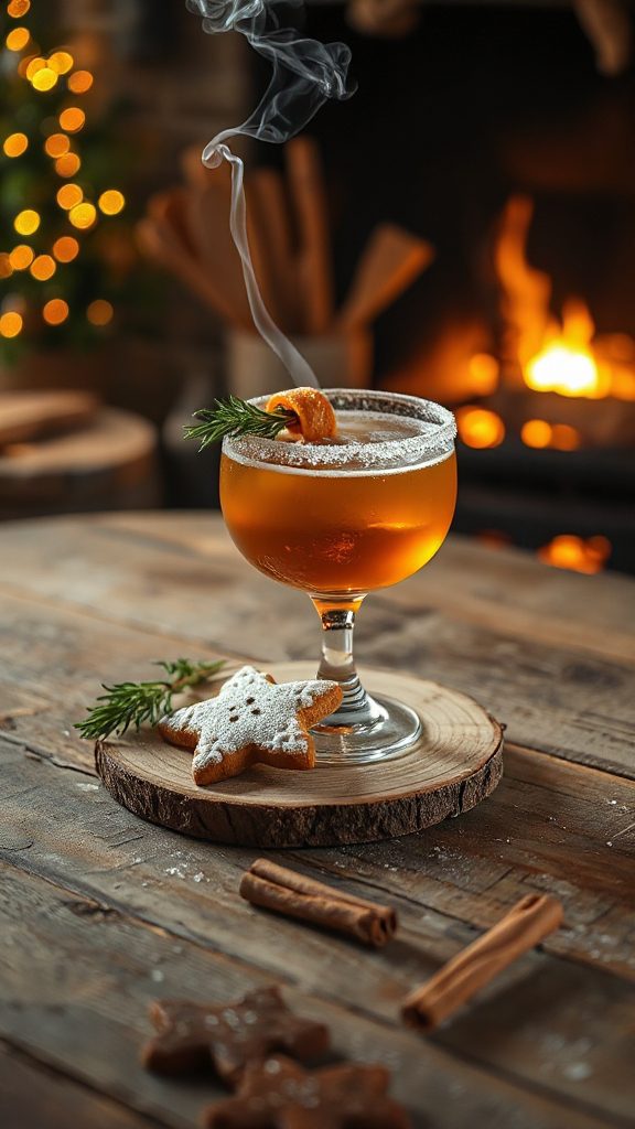 smoky ginger whiskey cocktail
