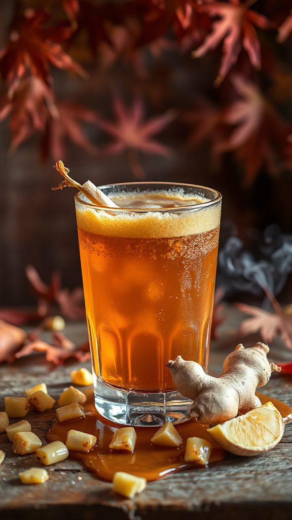smoky ginger whiskey highball