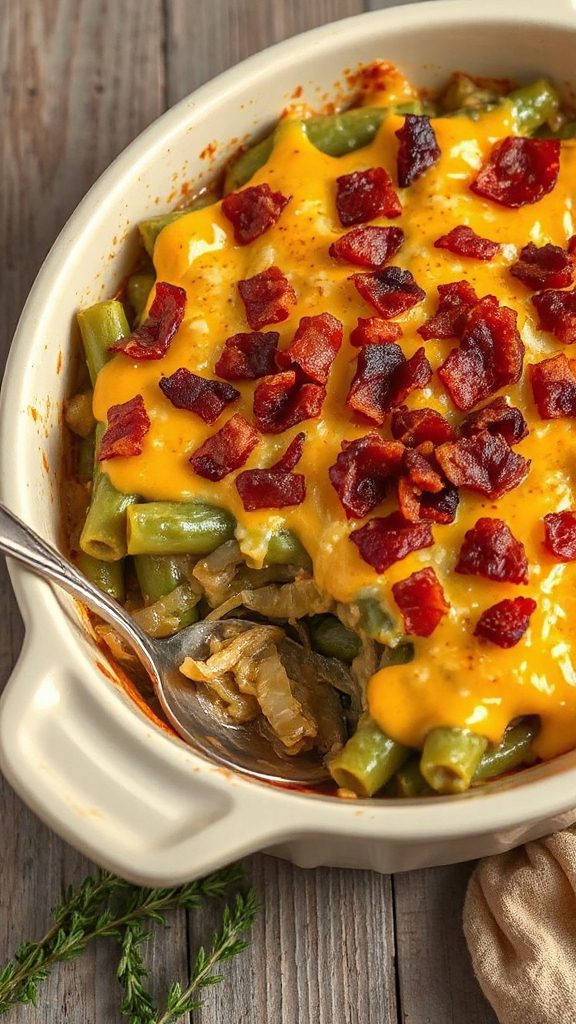 smoky green bean casserole smoky green bean casserole
