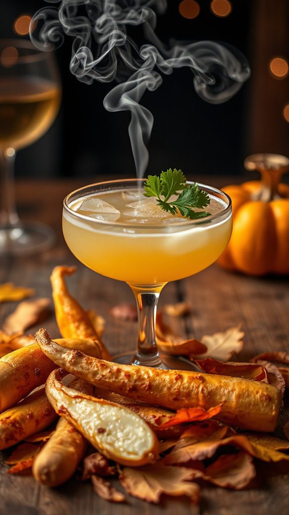 smoky parsnip tequila cocktail