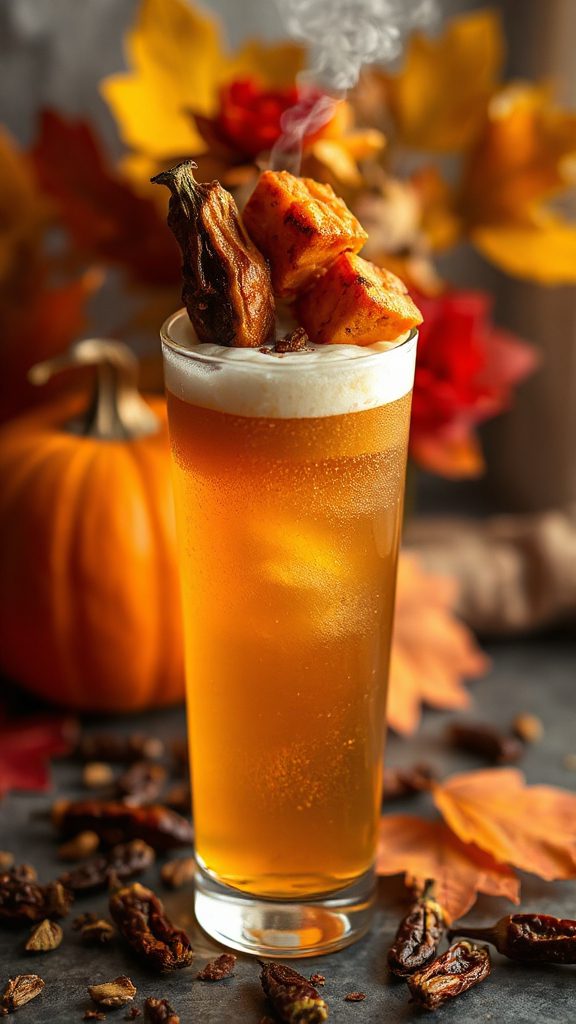 smoky pumpkin mezcal highball