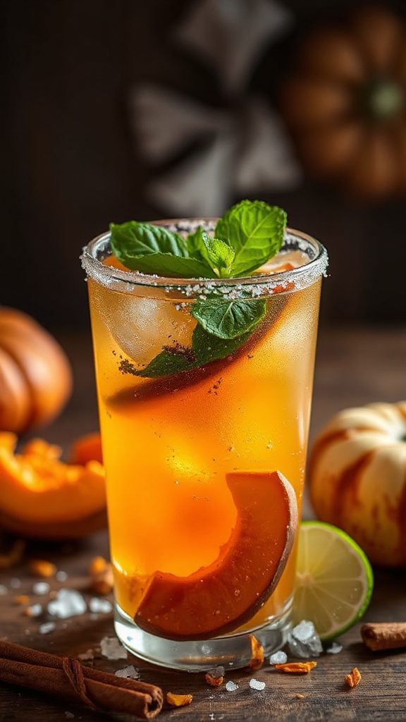smoky pumpkin mezcal mocktail