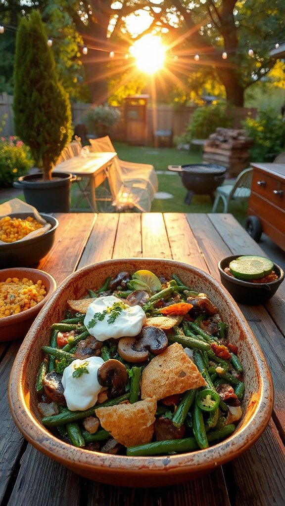 smoky southwestern green bean casserole