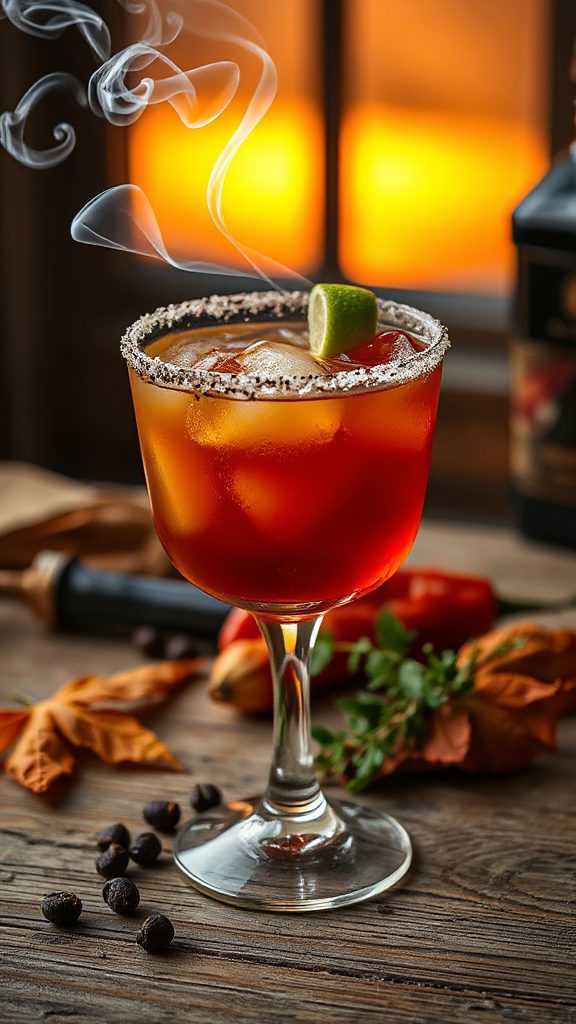 smoky spiced autumn cocktail