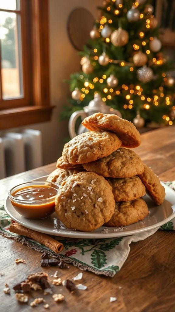 soft chewy caramel oatmeal cookies