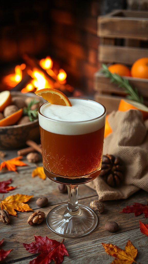 sophisticated fall whiskey cocktail