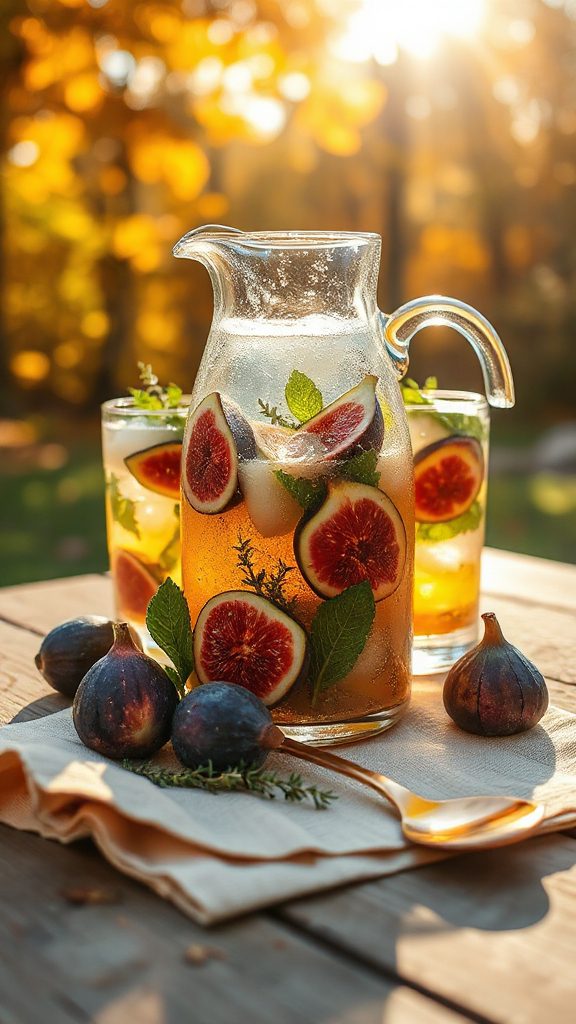 sophisticated fig thyme cocktail