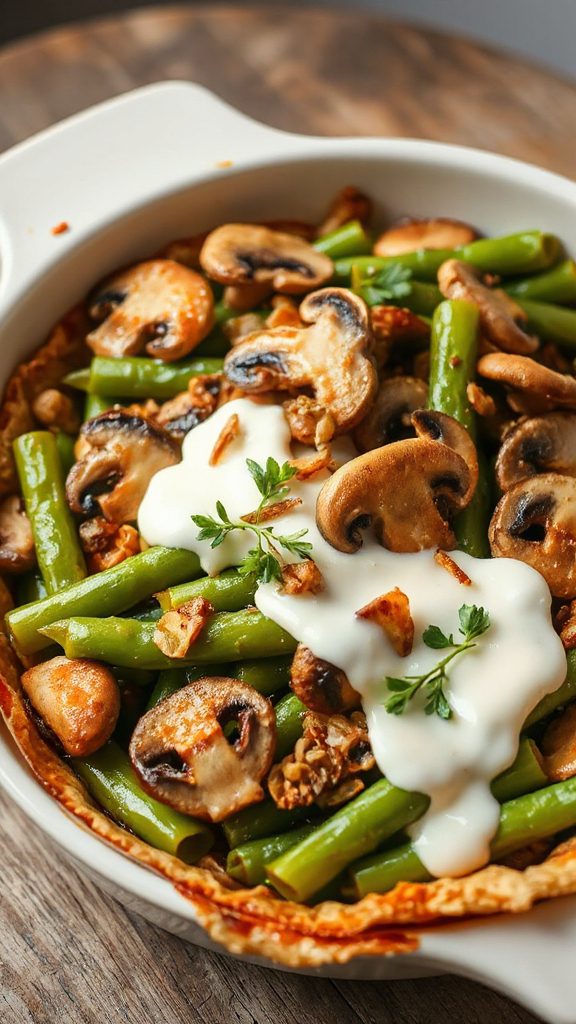 sophisticated green bean casserole