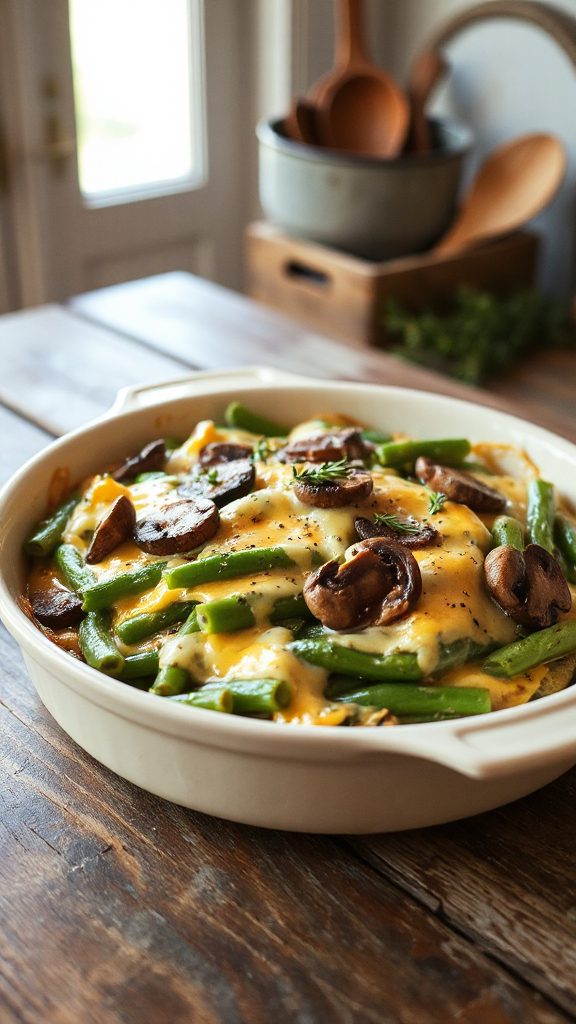 sophisticated green bean casserole