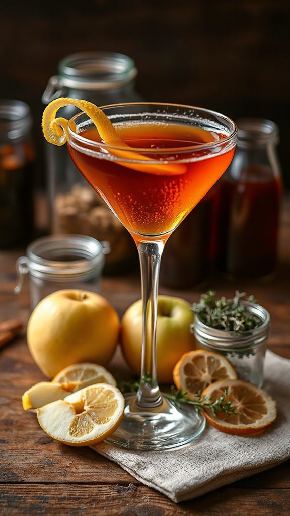 sophisticated herbal citrus cocktail