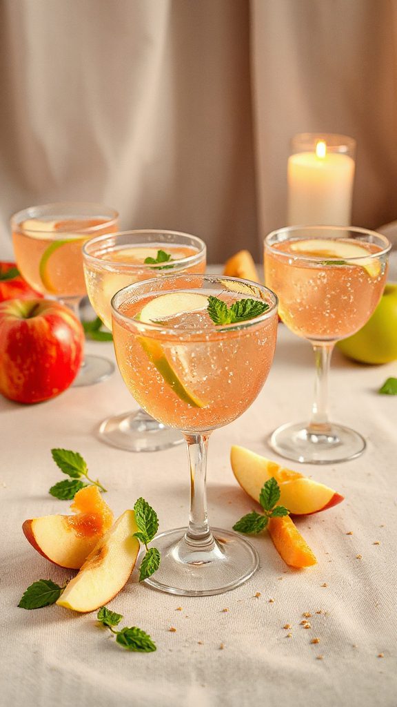 sophisticated sparkling apple cocktail