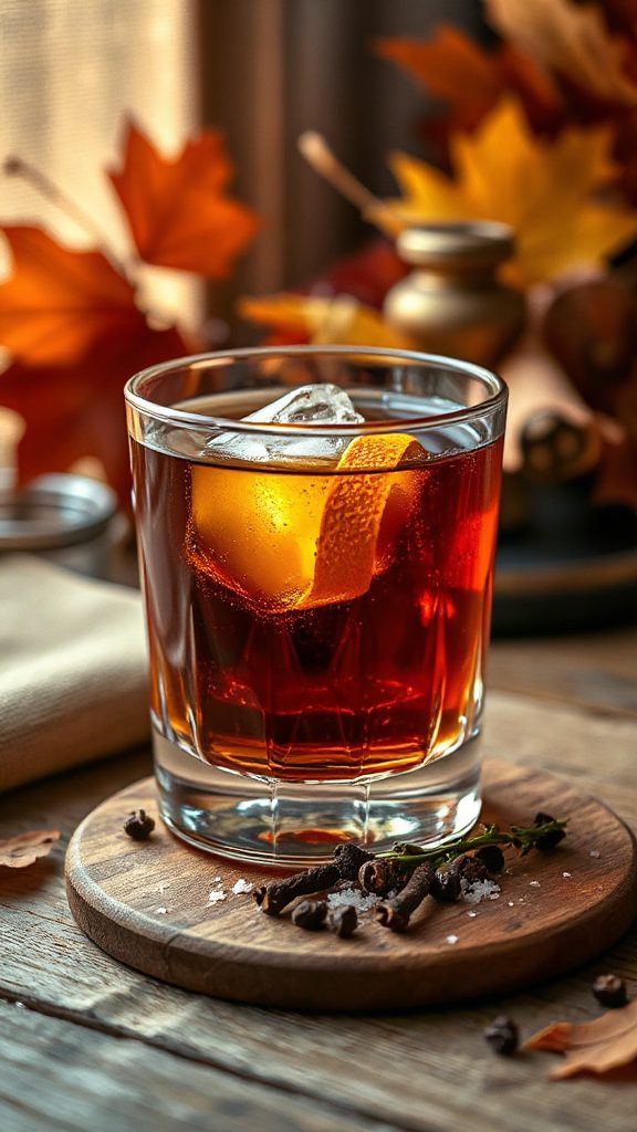sophisticated spiced old fashioned
