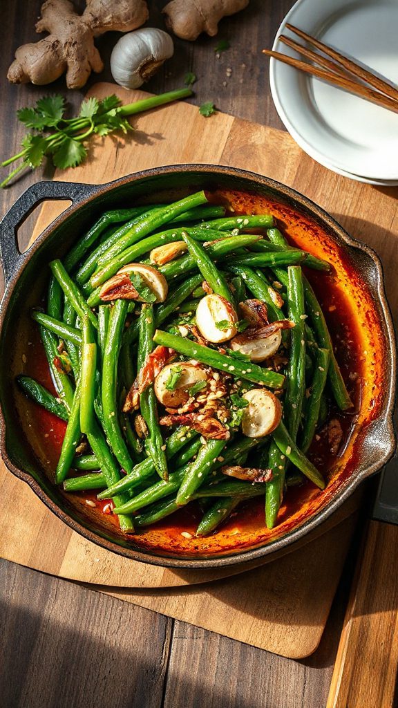 soy ginger green bean casserole