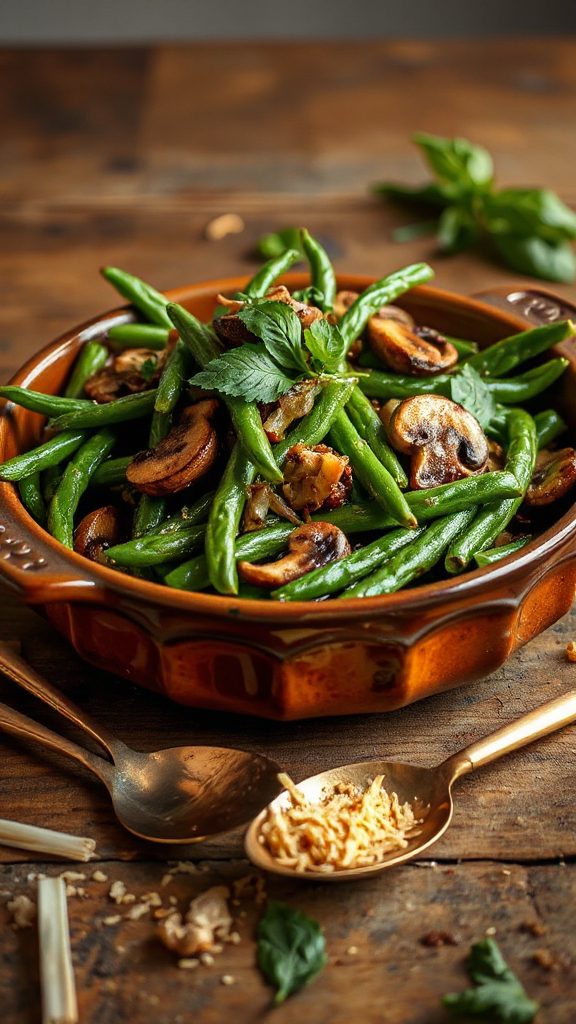 soy ginger green bean casserole
