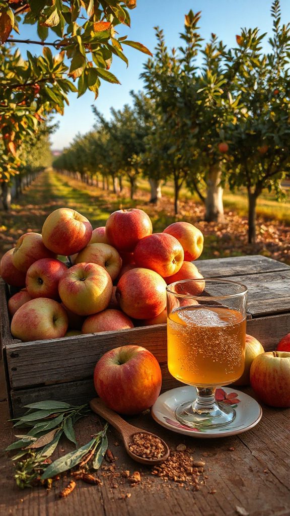 sparkling apple cardamom beverage
