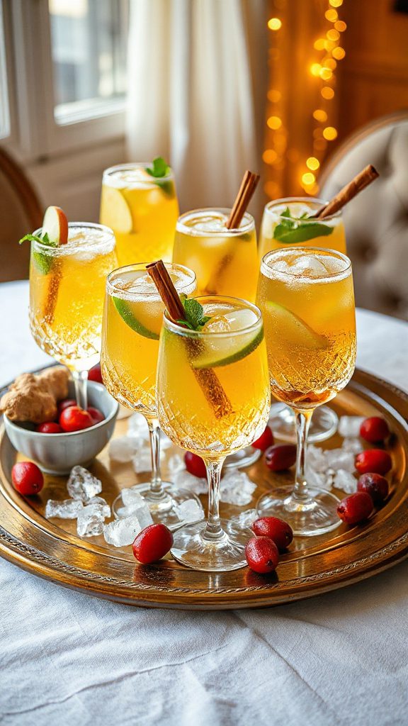 sparkling apple ginger ale punch