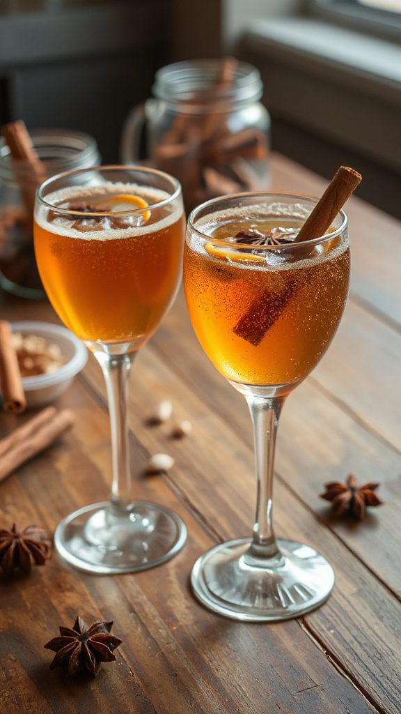 sparkling chai tea cocktail