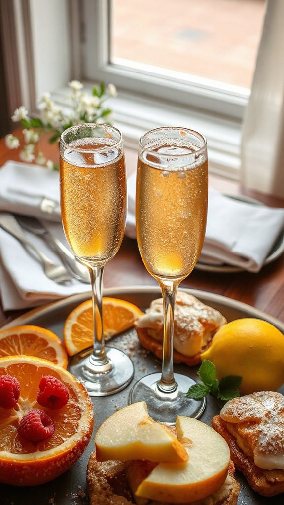 sparkling cider brunch cocktail