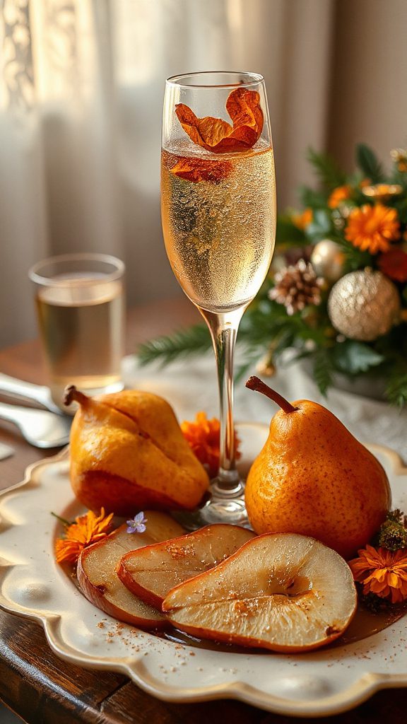 sparkling ginger pear beverage