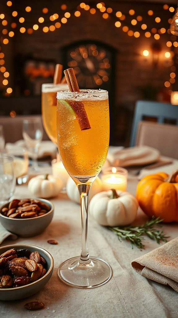 sparkling pumpkin paloma cocktail