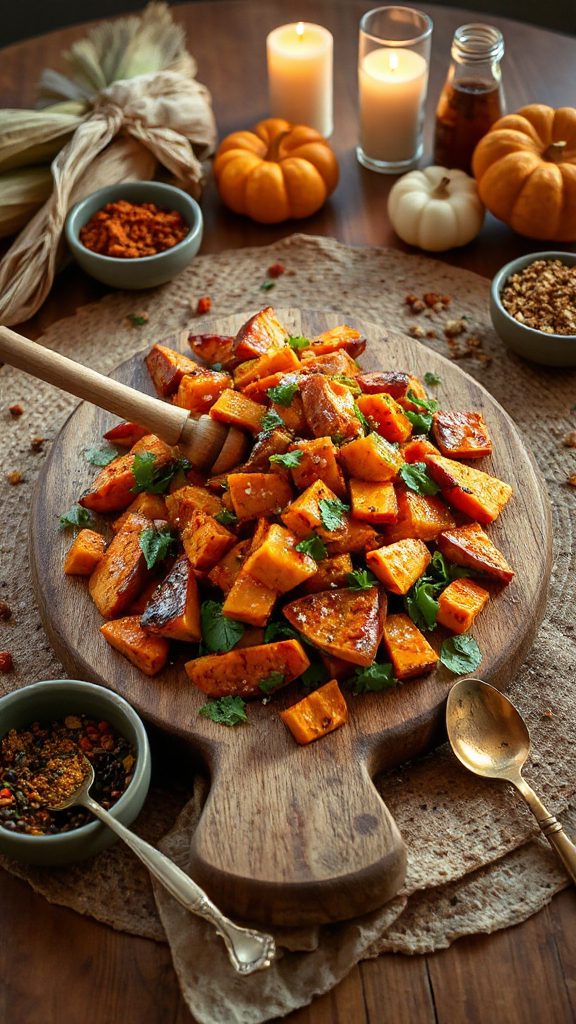 spice infused sweet potatoes recipe