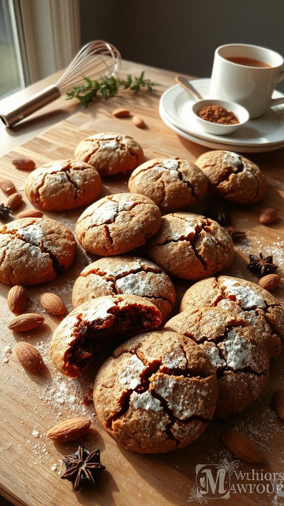 spiced almond flour cookies