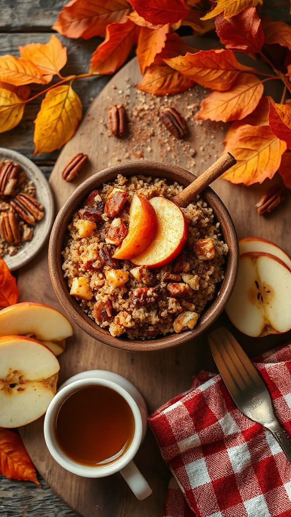 spiced apple caramel quinoa