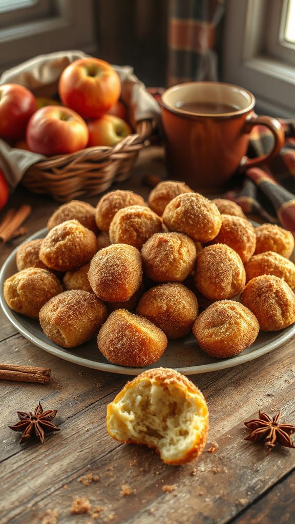 spiced apple cider donut holes