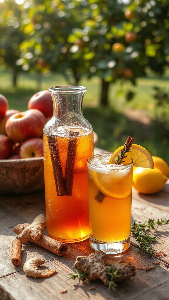 spiced apple cider fizz