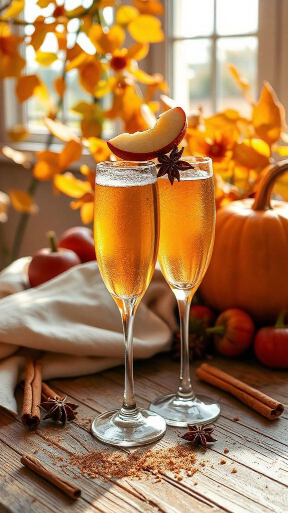spiced apple cider mimosa