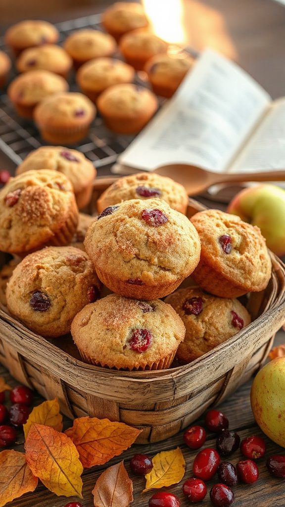 spiced apple cranberry muffins spiced apple cranberry muffins