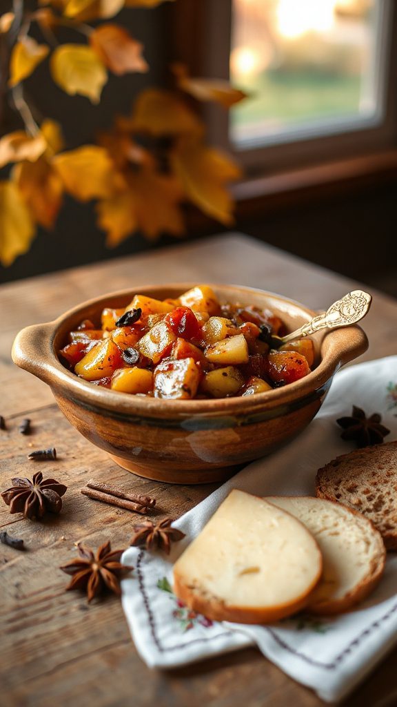 spiced apple pear chutney