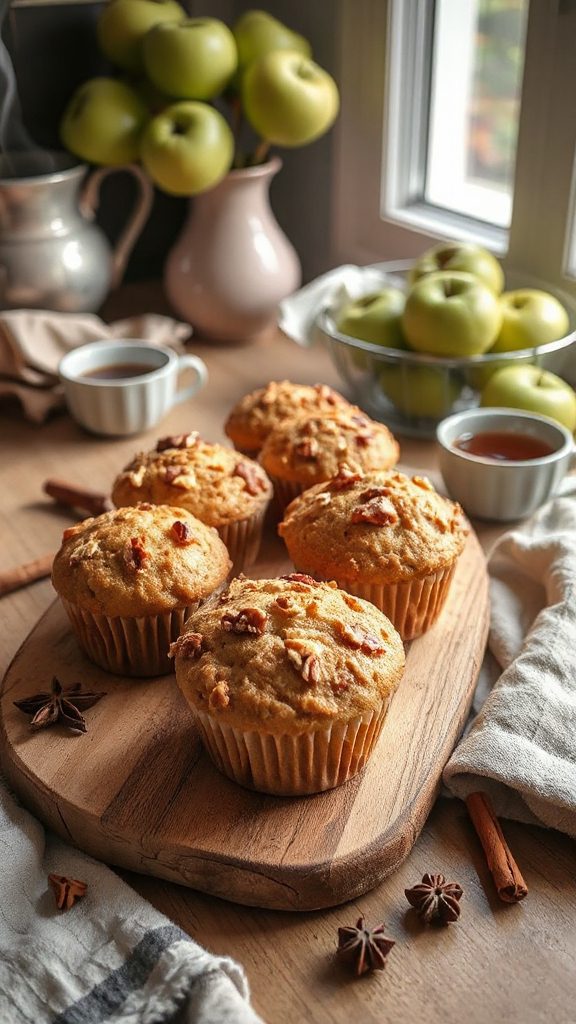 spiced apple vegan muffins