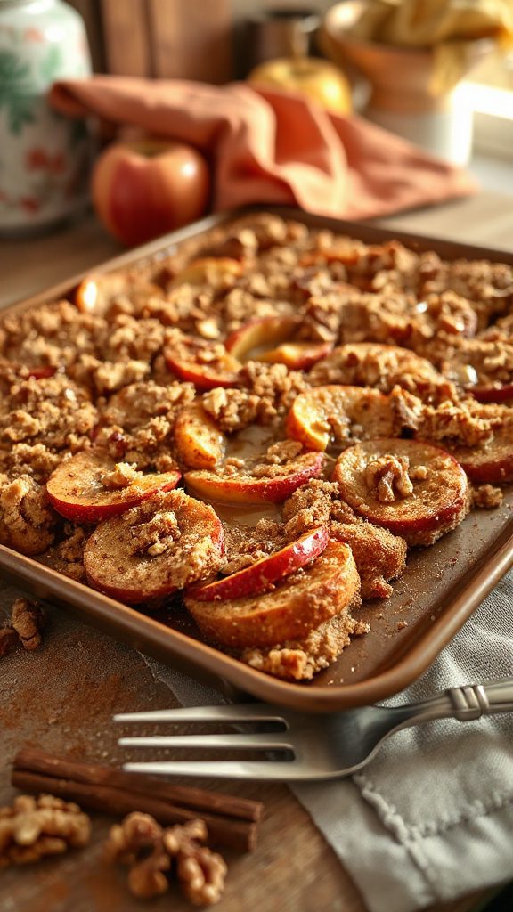 spiced apple walnut dessert bars
