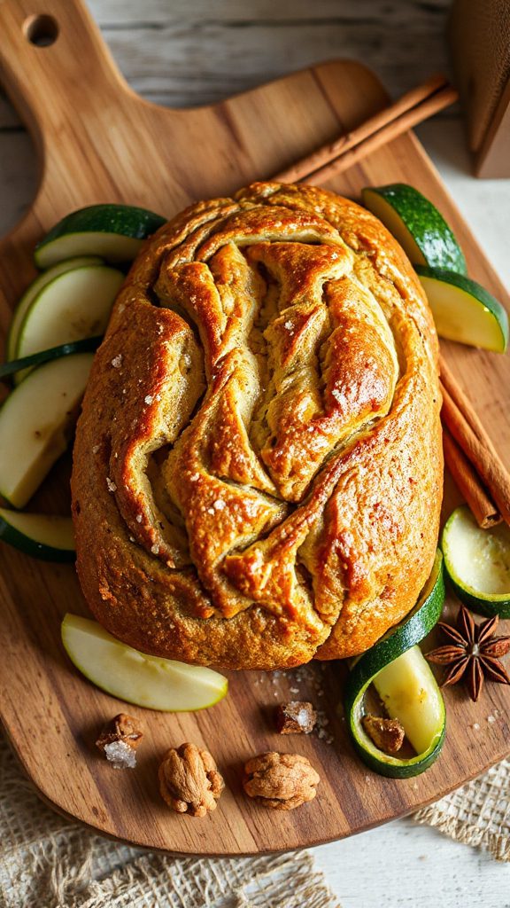 spiced apple zucchini bread